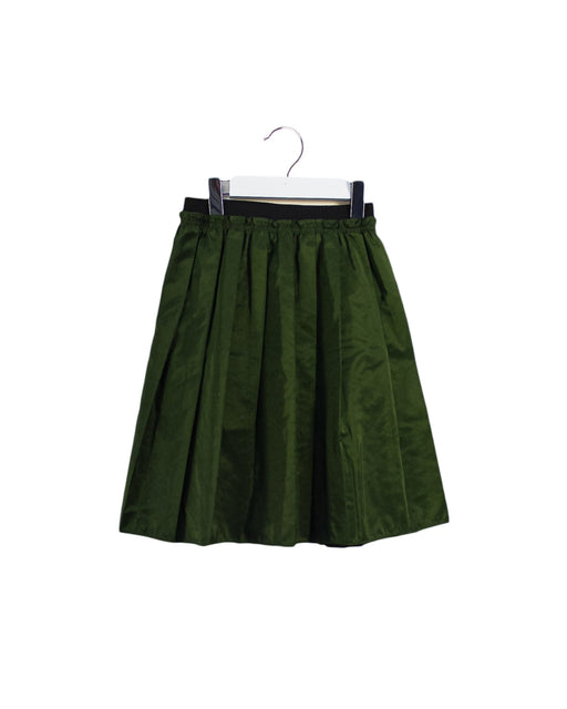 A Green Long Skirts from Swap Meet Market in size 4T for girl. (Front View)