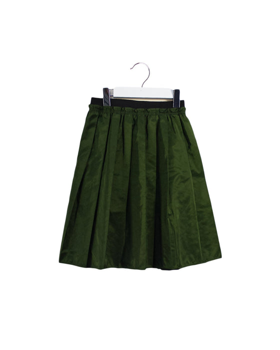 A Green Long Skirts from Swap Meet Market in size 4T for girl. (Front View)