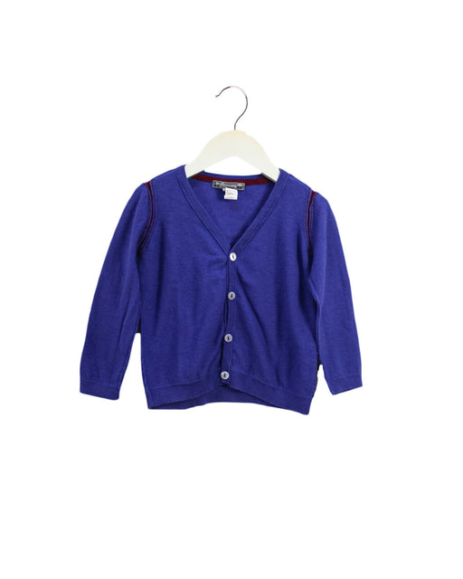 A Blue Cardigans from Bonpoint in size 3T for girl. (Front View)
