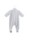 A White Onesies from Petit Bateau in size 0-3M for neutral. (Back View)