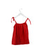 A Red Sleeveless Tops from Picnik in size 6-12M for girl. (Back View)
