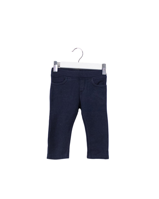A Navy Sweatpants from Petit Bateau in size 3-6M for girl. (Front View)