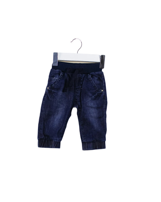 A Navy Jeans from Noppies in size 0-3M for neutral. (Front View)