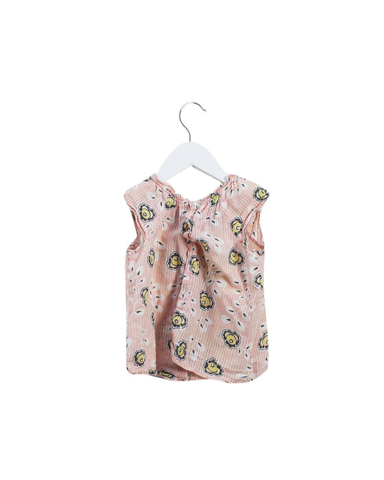 A Pink Short Sleeve Tops from Bonpoint in size 2T for girl. (Back View)