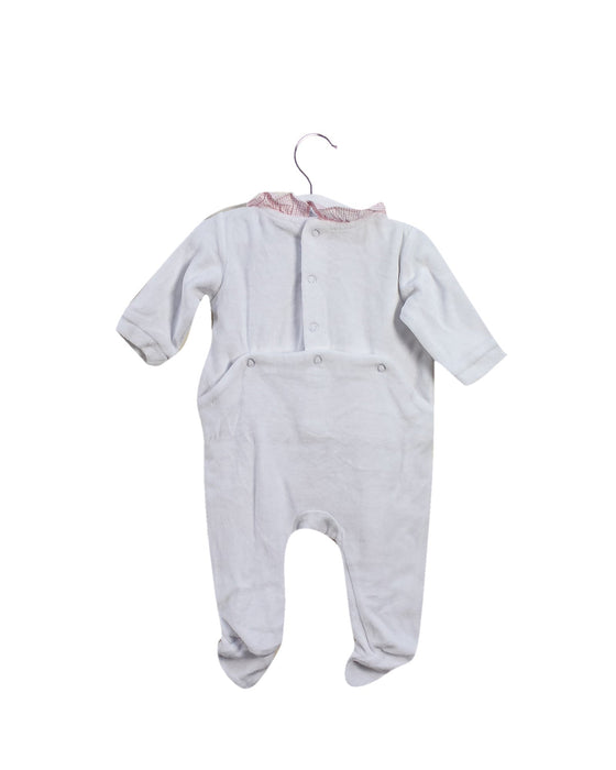 A White Onesies from Jacadi in size 0-3M for girl. (Back View)