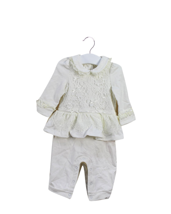 A Ivory Long Sleeve Jumpsuits from Nicholas & Bears in size 3-6M for girl. (Front View)