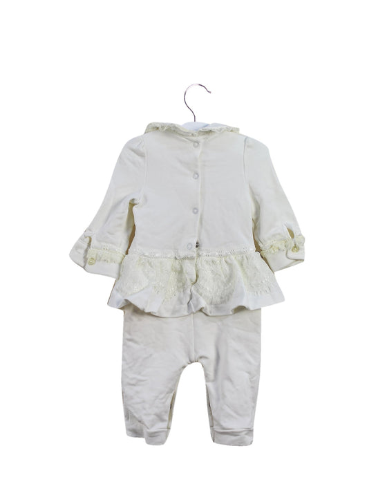 A Ivory Long Sleeve Jumpsuits from Nicholas & Bears in size 3-6M for girl. (Back View)