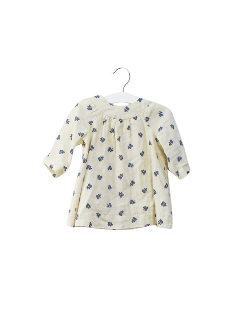 A Beige Long Sleeve Dresses from Bonpoint in size 3-6M for girl. (Front View)