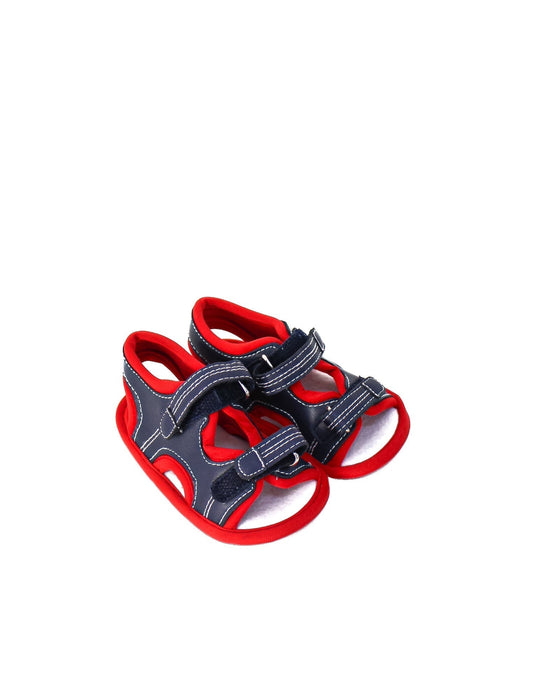 A Navy Sandals from Chicco in size 12-18M for girl. (Front View)