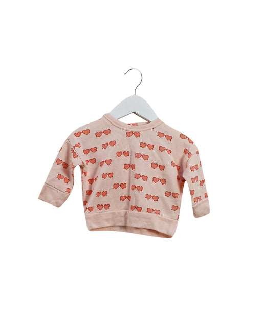A Pink Crewneck Sweatshirts from Blune in size 3-6M for girl. (Front View)