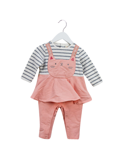 A Pink Long Sleeve Jumpsuits from Momonittu in size 0-3M for girl. (Front View)