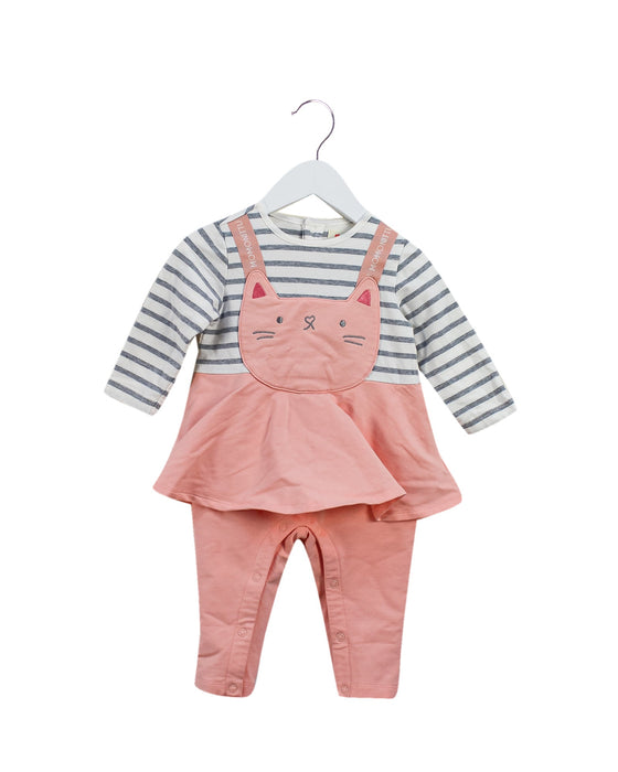 A Pink Long Sleeve Jumpsuits from Momonittu in size 0-3M for girl. (Front View)