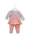 A Pink Long Sleeve Jumpsuits from Momonittu in size 0-3M for girl. (Front View)