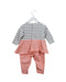 A Pink Long Sleeve Jumpsuits from Momonittu in size 0-3M for girl. (Back View)