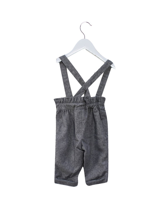 A Grey Long Overalls from Jacadi in size 6-12M for girl. (Back View)