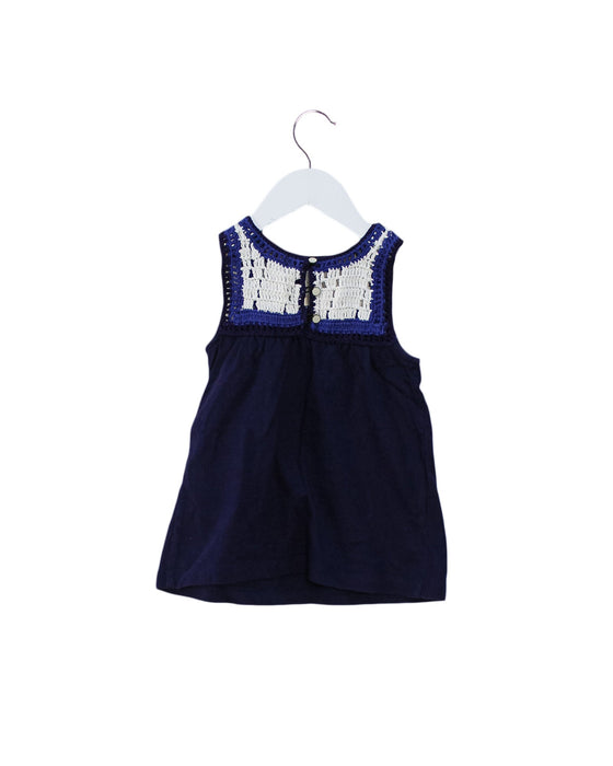 A Navy Sleeveless Dresses from Tommy Hilfiger in size 6-12M for girl. (Back View)