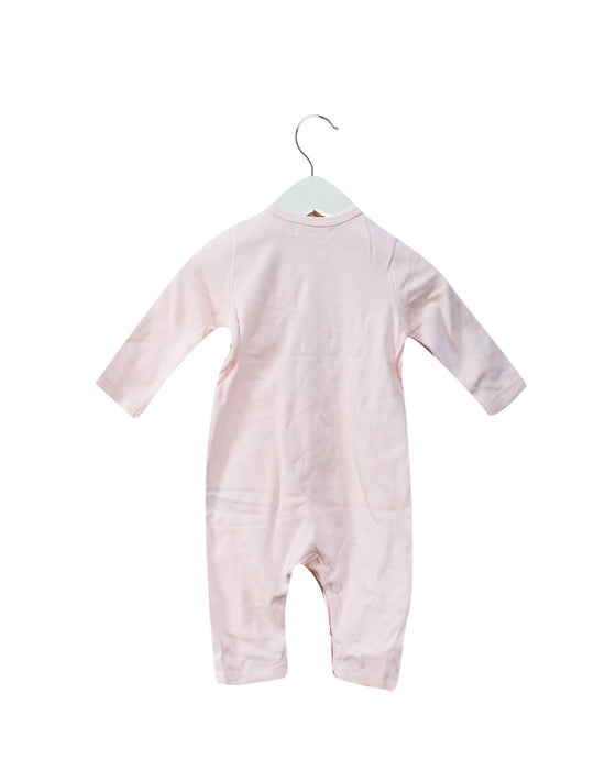 A Pink Long Sleeve Jumpsuits from Momonittu in size 0-3M for girl. (Back View)