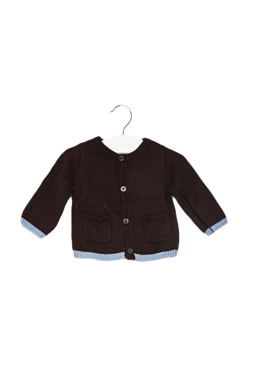 A Brown Cardigans from Jacadi in size 0-3M for boy. (Front View)