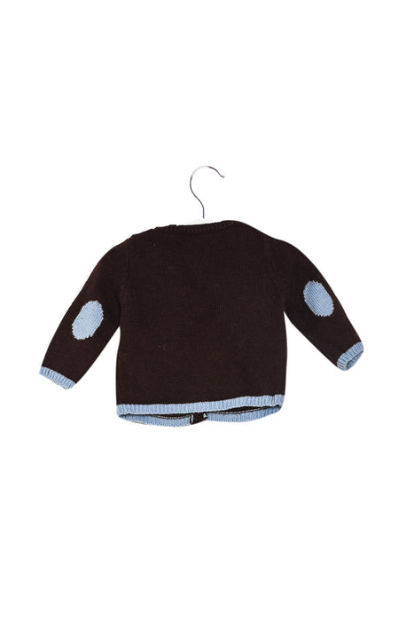 A Brown Cardigans from Jacadi in size 0-3M for boy. (Back View)