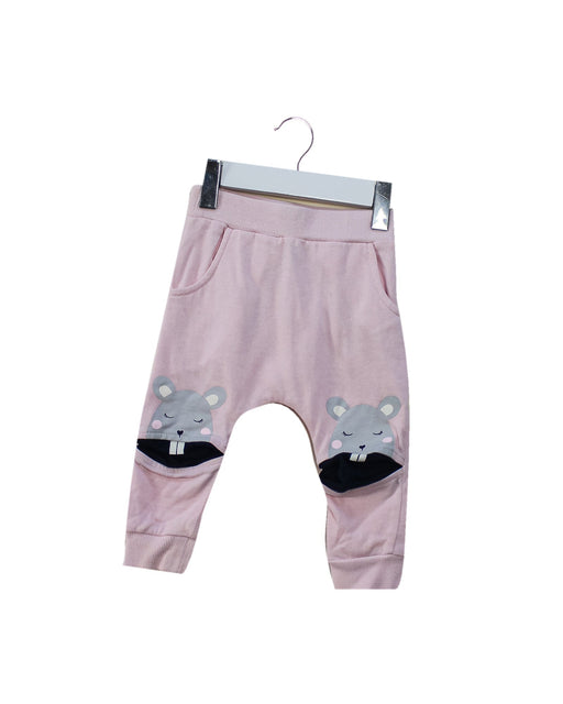 A Pink Sweatpants from Seed in size 3-6M for girl. (Front View)