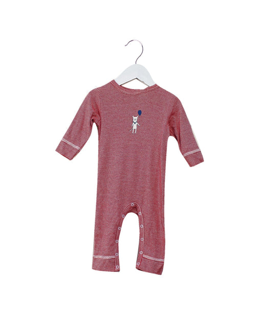 A Red Long Sleeve Jumpsuits from Bout'Chou in size 3-6M for girl. (Front View)