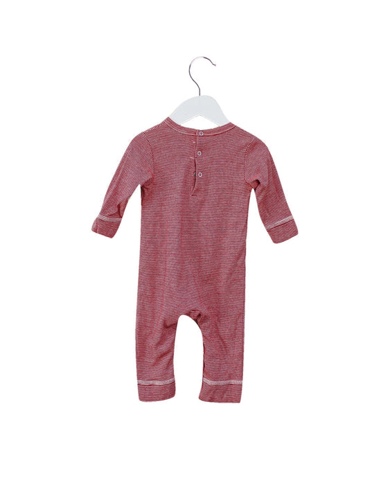 A Red Long Sleeve Jumpsuits from Bout'Chou in size 3-6M for girl. (Back View)