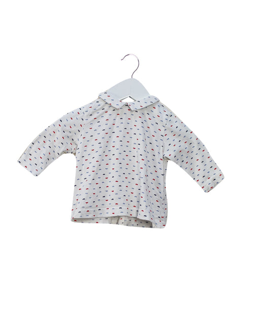 A White Long Sleeve Tops from Bout'Chou in size 0-3M for girl. (Front View)