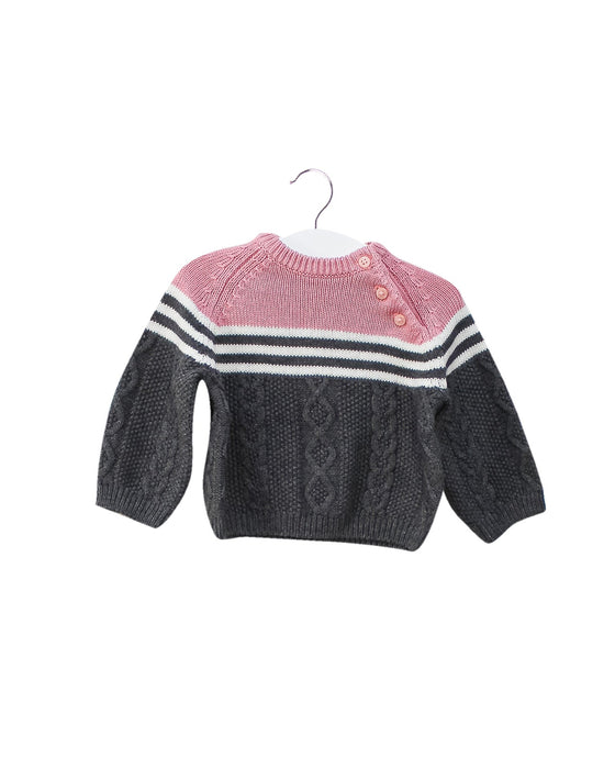 A Pink Knit Sweaters from Janie & Jack in size 3-6M for girl. (Front View)
