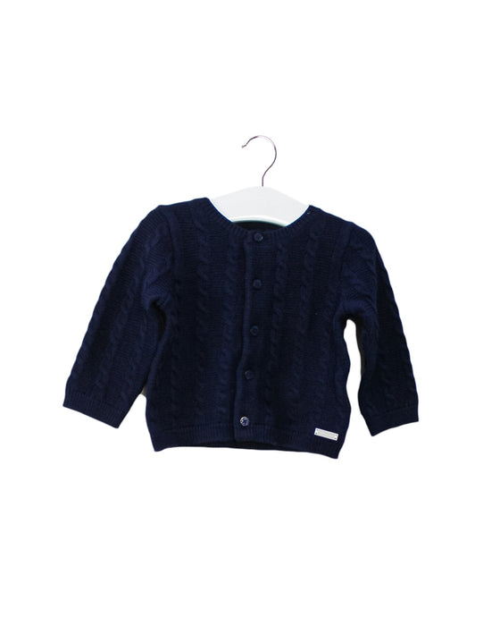 A Navy Cardigans from Janie & Jack in size 3-6M for girl. (Front View)