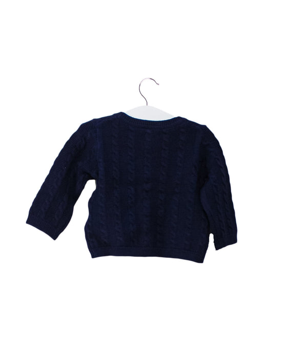 A Navy Cardigans from Janie & Jack in size 3-6M for girl. (Back View)