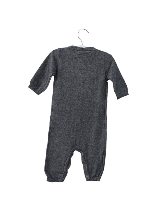 A Grey Long Sleeve Jumpsuits from Oscar et Valentine in size 3-6M for girl. (Back View)