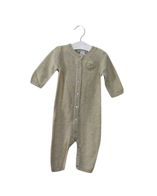 A Beige Long Sleeve Jumpsuits from Oscar et Valentine in size 3-6M for girl. (Front View)