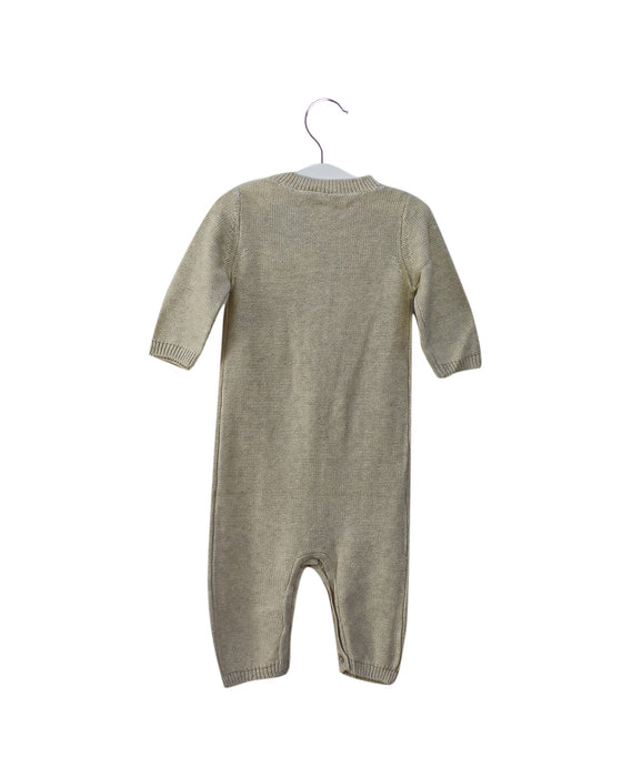 A Beige Long Sleeve Jumpsuits from Oscar et Valentine in size 3-6M for girl. (Back View)