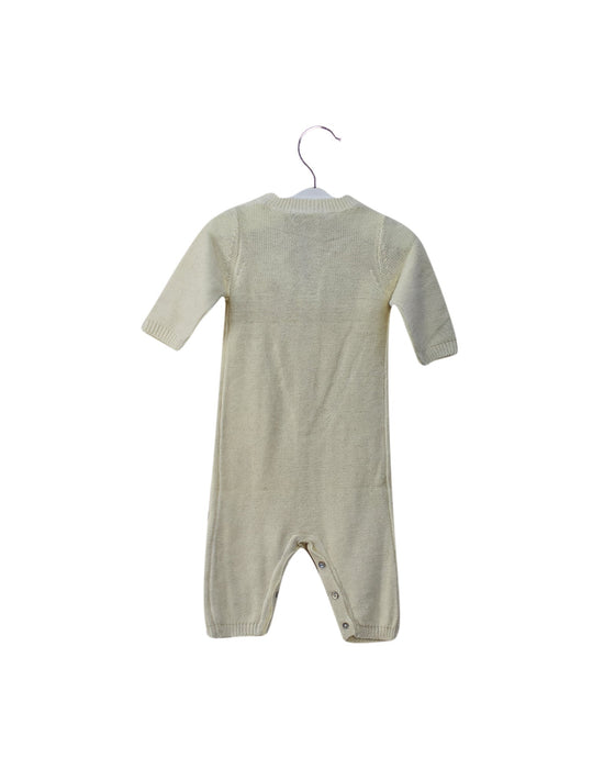 A Ivory Long Sleeve Jumpsuits from Oscar et Valentine in size 0-3M for girl. (Back View)