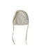A Ivory Winter Hats from Oscar et Valentine in size 6-12M for girl. (Front View)