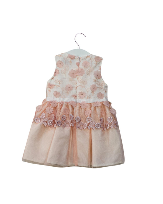 A Pink Sleeveless Dresses from Chickeeduck in size 18-24M for girl. (Back View)