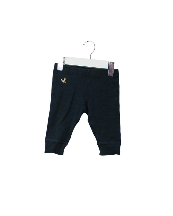 A Navy Casual Pants from Emile et Ida in size 3-6M for boy. (Front View)