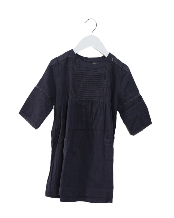 A Grey Long Sleeve Dresses from Velveteen in size 4T for girl. (Front View)