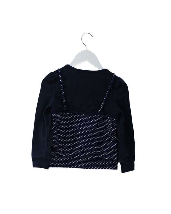 A Navy Long Sleeve Tops from Nicholas & Bears in size 2T for girl. (Back View)