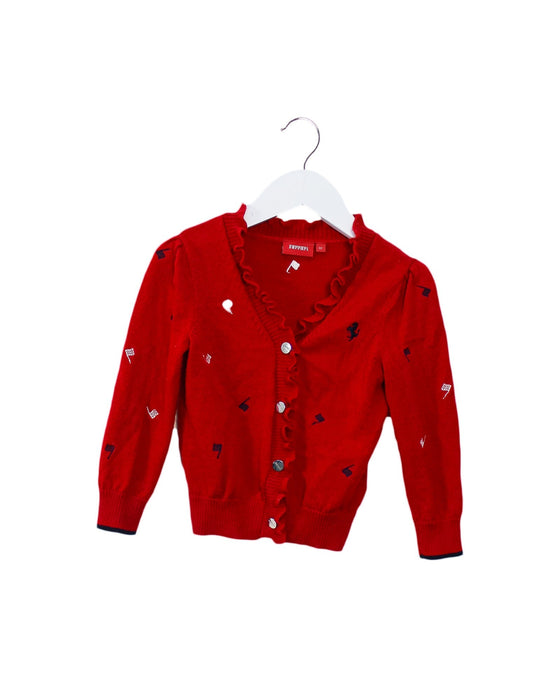 A Red Cardigans from Ferrari in size 3T for girl. (Front View)