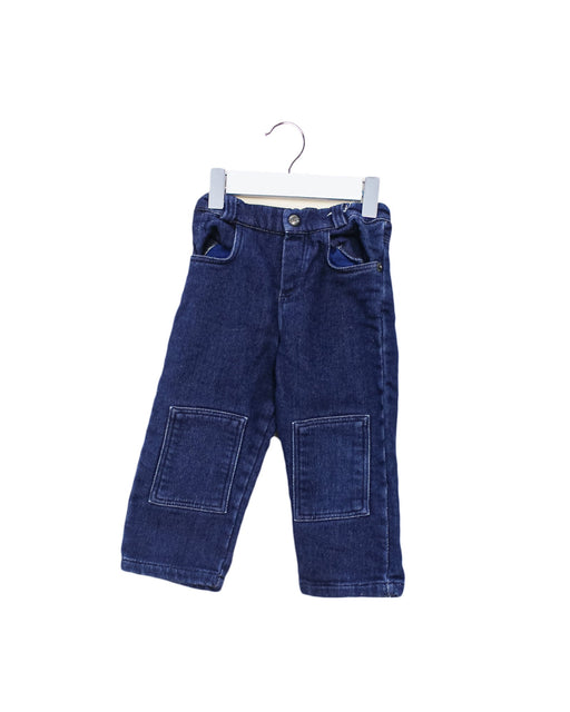A Blue Jeans from Junior Gaultier in size 12-18M for boy. (Front View)