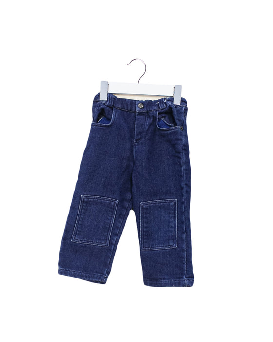 A Blue Jeans from Junior Gaultier in size 12-18M for boy. (Front View)