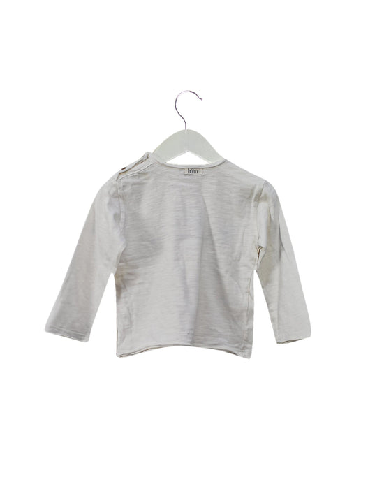 A White Long Sleeve Tops from Buho in size 6-12M for girl. (Back View)