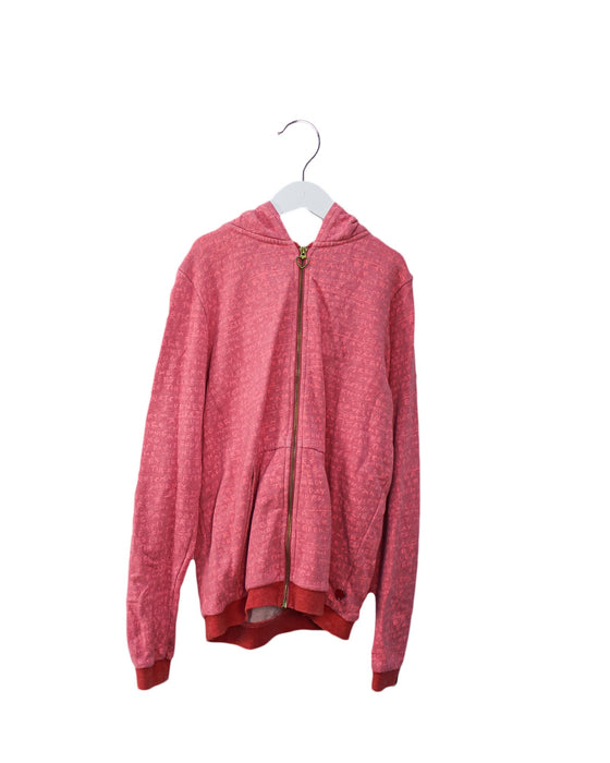 A Pink Zippered Sweatshirts from Scotch & Soda in size 14Y for girl. (Front View)