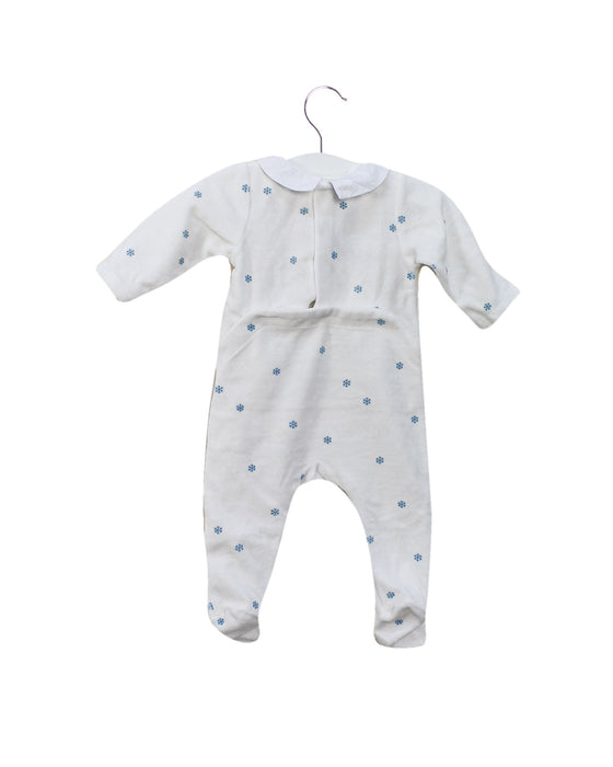 A White Long Sleeve Jumpsuits from Jacadi in size 0-3M for girl. (Back View)