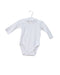 A White Long Sleeve Bodysuits from Jacadi in size 0-3M for girl. (Front View)