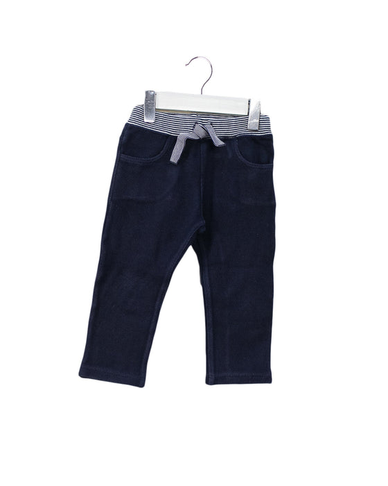 A Navy Casual Pants from Petit Bateau in size 6-12M for boy. (Front View)