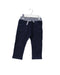 A Navy Casual Pants from Petit Bateau in size 6-12M for boy. (Front View)