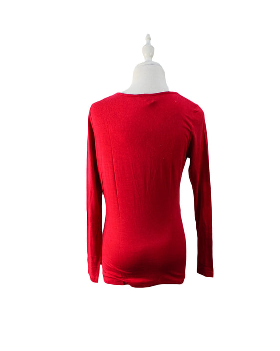 A Pink Long Sleeve Tops from Mothers en Vogue in size S for maternity. (Back View)