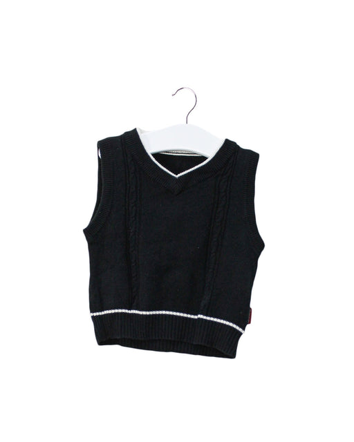 A Black Sweater Vests from Comme Ca Ism in size 12-18M for boy. (Front View)
